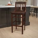 MoTak M068 Bar Stool w/ Walnut Wood School House Back, Wood Seat thumbnail 9