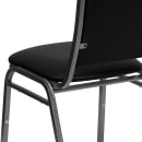 MoTak M078 Stackable Banquet Chair - Silver Steel Frame w/ Black Vinyl Back & Seat thumbnail 8