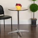MoTak M082 30" Round Bar Height Table - Birchwood Top, Steel Base w/ Chrome Finish thumbnail 8