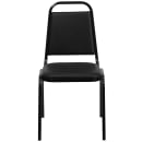 MoTak M091 Stackable Banquet Chair - Black Steel Frame w/ Black Vinyl Back & Seat thumbnail 5