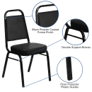 MoTak M095 Stackable Banquet Chair - Black Steel Frame w/ Black Vinyl Back & Seat thumbnail 6
