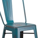 MoTak M101 Bar Stool w/ Curved Back - Powder Coated Steel, Distressed Kelly Blue thumbnail 7
