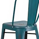 MoTak M101 Bar Stool w/ Curved Back - Powder Coated Steel, Distressed Kelly Blue thumbnail 8