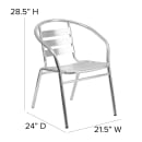 MoTak M106 Stackable Armchair - Silver Steel, Indoor/Outdoor thumbnail 2