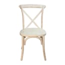 MoTak M107 Stacking Side Chair w/ Cross Back - Lime Wash Finished Elmwood thumbnail 3