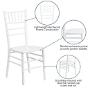 MoTak M108 Chiavari Chair - White Acacia Wood, Indoor/Outdoor thumbnail 6