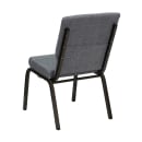 MoTak M110 Stackable Church Chair - Gold Steel Frame w/ Gray Polyester Back & Seat thumbnail 5