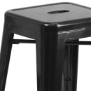 MoTak M115 Backless Bar Stool - Power Coated Steel, Black thumbnail 4