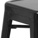 MoTak M115 Backless Bar Stool - Power Coated Steel, Black thumbnail 6