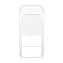 MoTak M116 Indoor/Outdoor Folding Chair - White Plastic Back & Seat w/ White Steel Frame thumbnail 15