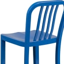 MoTak M117 Bar Stool w/ Vertical Slat Back - Powder Coated Steel, Blue thumbnail 8