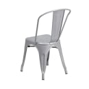 MoTak M119 Stackable Side Chair w/ Vertical Slat Back - Silver Powder Coated Steel, Indoor/Outdoor thumbnail 12