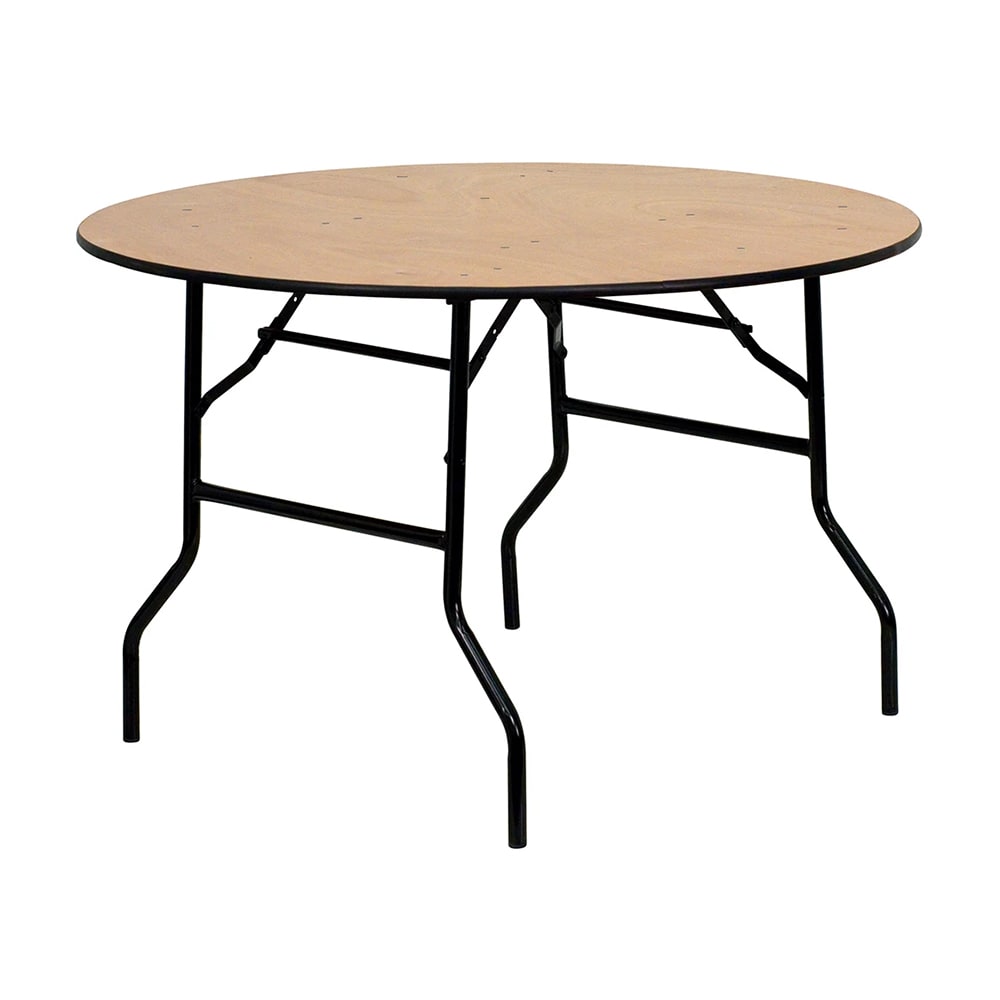 MoTak M121 48" x 30 1/4"H Round Banquet Table w/ Plywood Top - Folding
