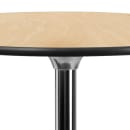 MoTak M123 36" Round Bar Height Table - Birchwood Top w/ Steel Base w/ Chrome Finish thumbnail 6