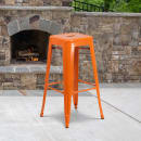 MoTak M126 Backless Bar Stool - Power Coated Steel, Orange thumbnail 9