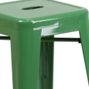 MoTak M130 Counter Height Backless Bar Stool - Power Coated Steel, Green thumbnail 3