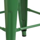MoTak M130 Counter Height Backless Bar Stool - Power Coated Steel, Green thumbnail 4