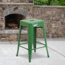 MoTak M130 Counter Height Backless Bar Stool - Power Coated Steel, Green thumbnail 9