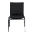 MoTak M136 Stackable Chair - Silver Steel Frame w/ Black Vinyl Back & Seat thumbnail 5