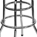 MoTak M139 Backless Swivel Bar Stool - Chrome w/ Red Vinyl Seat thumbnail 5