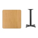 MoTak M142 30" Square Dining Height Table, Natural Laminate Top w/ Black Powder Coated Cast Iron Base thumbnail 2