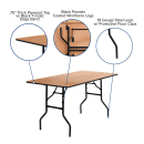 MoTak M144 Rectangular Folding Banquet Table - Plywood Tabletop, 60"W x 30"D x 30 1/4"H thumbnail 3