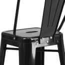 MoTak M146 Bar Stool w/ Curved Back - Powder Coated Steel, Black thumbnail 8