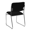 MoTak M149 Stackable Chair - Chrome Steel Frame w/ Black Fabric Back & Seat thumbnail 6