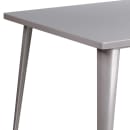 MoTak M155 35 1/2" Square Dining Height Table - Silver Powder Coated Metal, Indoor/Outdoor thumbnail 4