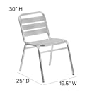 MoTak M159 Stackable Indoor/Outdoor Restaurant Chair w/ Ladder Back & Seat - Aluminum thumbnail 2