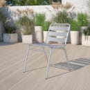 MoTak M159 Stackable Indoor/Outdoor Restaurant Chair w/ Ladder Back & Seat - Aluminum thumbnail 9