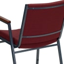 MoTak M160 Stackable Chair - Silver Steel Frame w/ Burgundy Patterned Polyester Back & Seat thumbnail 8