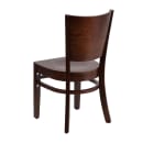 MoTak M162 Restaurant Chair w/ Solid Back - Walnut Finished Beechwood thumbnail 3