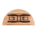 MoTak M164 48" x 24" Half Round Banquet Table w/ Plywood Top - Folding, Powder Coated Steel Wishbone Legs thumbnail 5