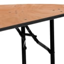 MoTak M164 48" x 24" Half Round Banquet Table w/ Plywood Top - Folding, Powder Coated Steel Wishbone Legs thumbnail 7