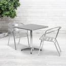 MoTak M165 27 1/2" Bistro Table w/ Aluminum Base & Square Stainless Top- Indoor/Outdoor, 27 1/2"H thumbnail 4