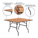 MoTak M175 48" x 30 1/8"H Square Banquet Table w/ Plywood Top - Folding thumbnail 3