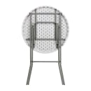 MoTak M181 31 1/4" x 43 3/4"H Round Folding Table w/ Granite White Plastic Top, Indoor/Outdoor thumbnail 3