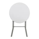 MoTak M181 31 1/4" x 43 3/4"H Round Folding Table w/ Granite White Plastic Top, Indoor/Outdoor thumbnail 4