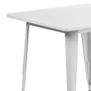MoTak M182 31 1/2" Square Dining Height Table - White Powder Coated Steel, Indoor/Outdoor thumbnail 4