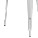 MoTak M182 31 1/2" Square Dining Height Table - White Powder Coated Steel, Indoor/Outdoor thumbnail 5