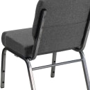 MoTak M184 Stackable Extra Wide Church Chair - Silver Steel Frame w/ Gray Polyester Back & Seat thumbnail 8