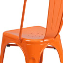 MoTak M186 Stackable Side Chair w/ Vertical Slat Back - Orange Powder Coated Steel, Indoor/Outdoor thumbnail 8
