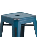 MoTak M187 Counter Height Backless Bar Stool - Power Coated Steel, Antique Blue thumbnail 4