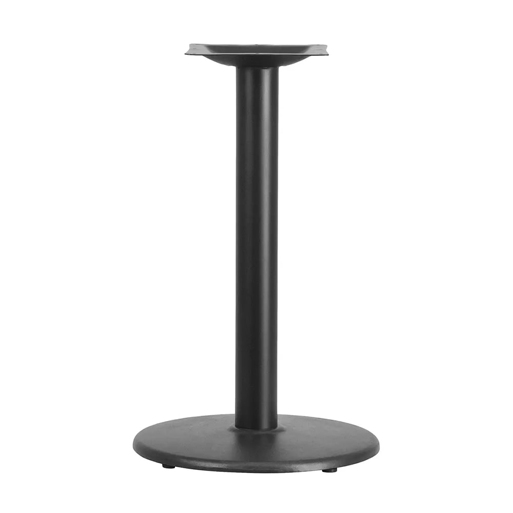 MoTak M191 Black Powder Coated Cast Iron Table Base - 30"H Dining Height, For 24-30" Round/Square Table Tops