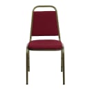 MoTak M200 Stackable Banquet Chair - Gold Steel Frame w/ Burgundy Fabric Back & Seat thumbnail 5