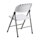 MoTak M209 Indoor/Outdoor Folding Chair - White Plastic Back & Seat w/ Gray Steel Frame thumbnail 4