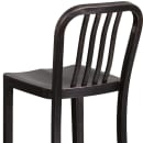 MoTak M211 Bar Stool w/ Vertical Slat Back - Powder Coated Steel, Black Antique Gold thumbnail 8