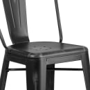 MoTak M213 Bar Stool w/ Curved Back - Powder Coated Steel, Distressed Black thumbnail 7