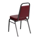 MoTak M219 Stackable Banquet Chair - Silver Steel Frame w/ Burgundy Vinyl Back & Seat thumbnail 4